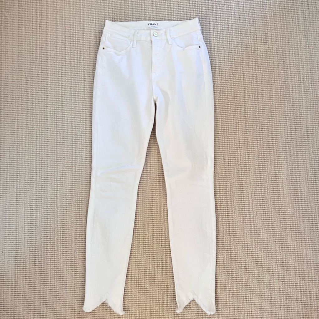 White Frame Skinny Jeans Size 26